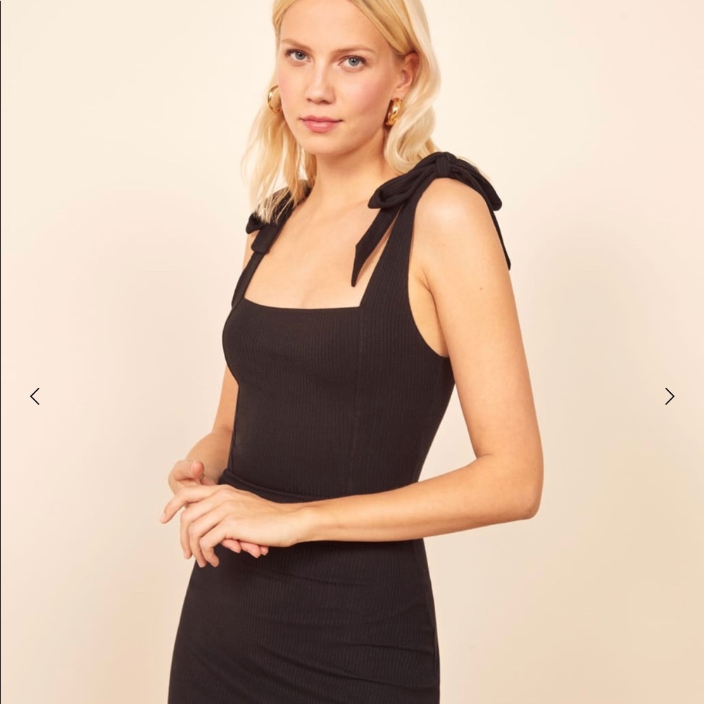 Reformation Black Liz Dress Medium